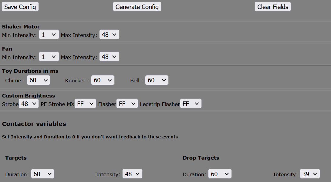 DOF config tool